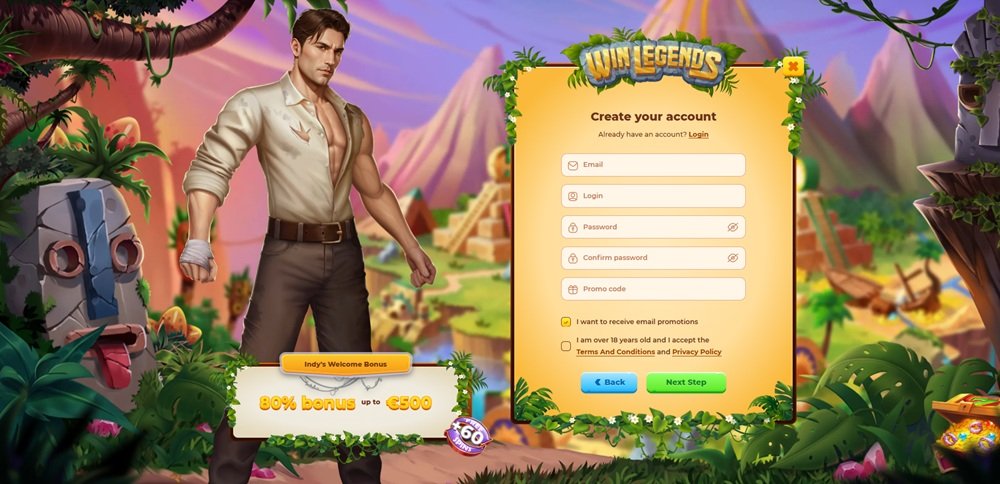 WinLegends registrace