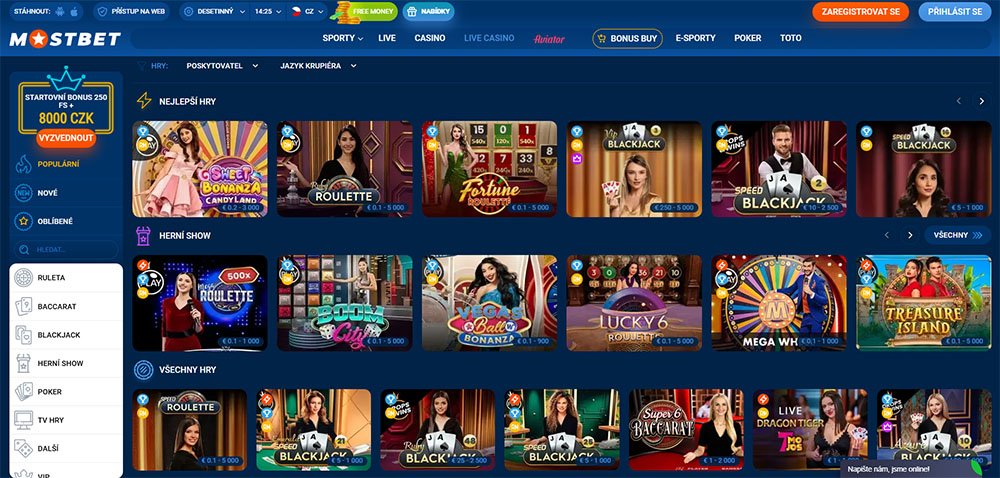 MostBet – live casino