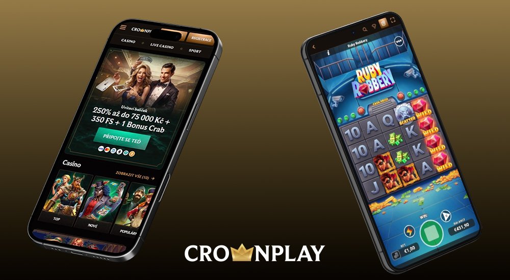 Náhled responzivního rozhraní webu Crownplay