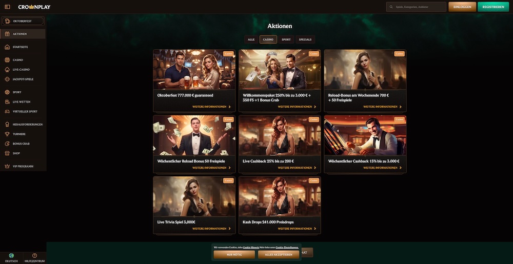 CrownPlay Freispiele