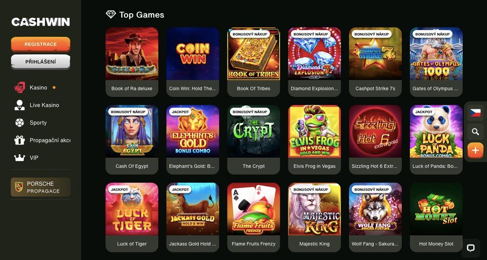 Tragamonedas en el casino CashWin