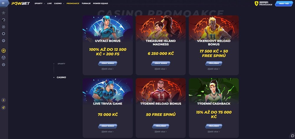 Boni im Powbet Casino