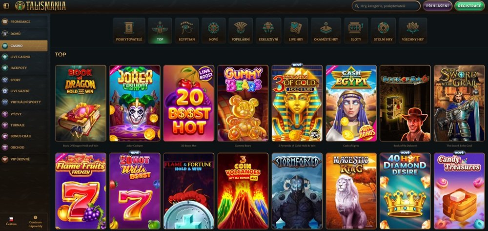 Automaty v casinu Talismania
