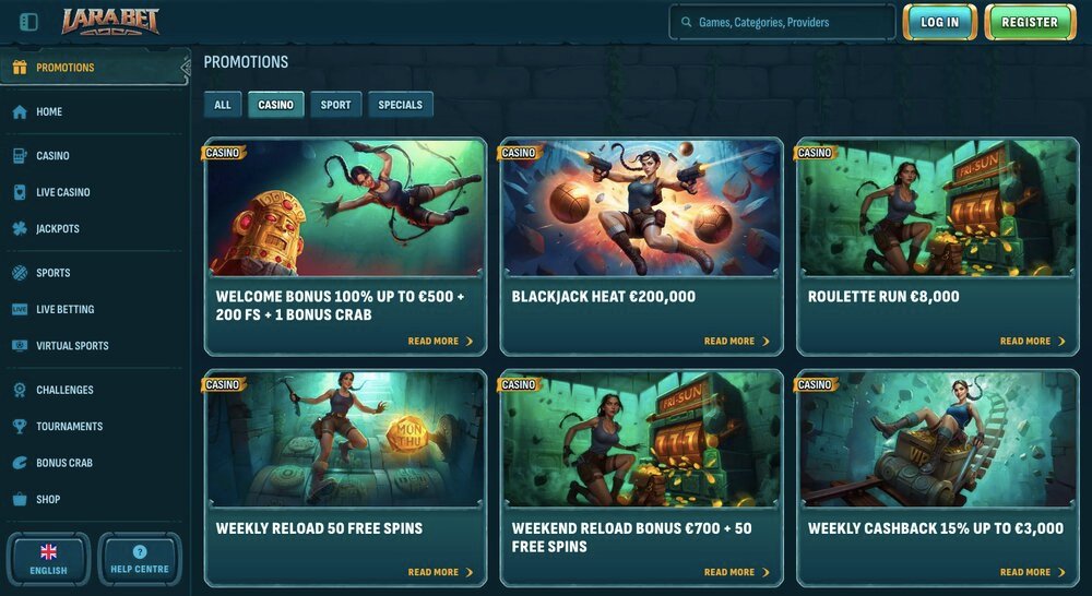 Larabet bonuses