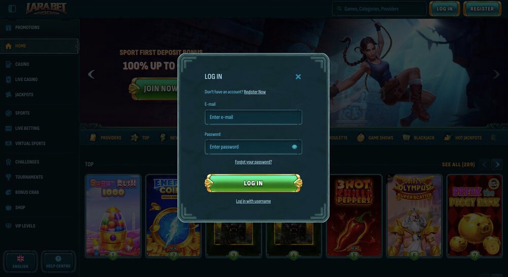 Larabet login