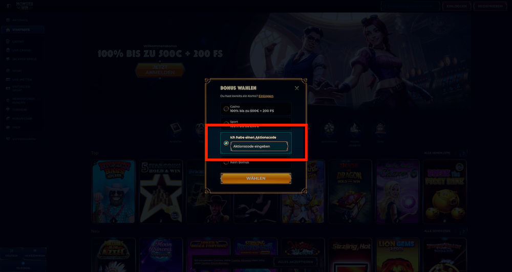 32669 Monster Win Promo Code