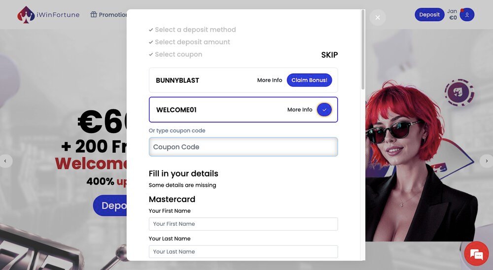 iWinFortune promo code