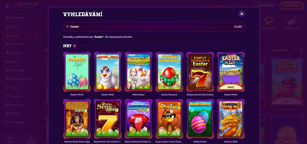 Velikonoce 2025 v casinu Duospin [promo akce, bonusy, free spiny atd.]