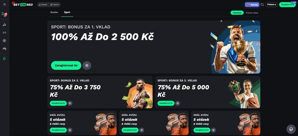Bonusy v sázkové kanceláři BetOnRed
