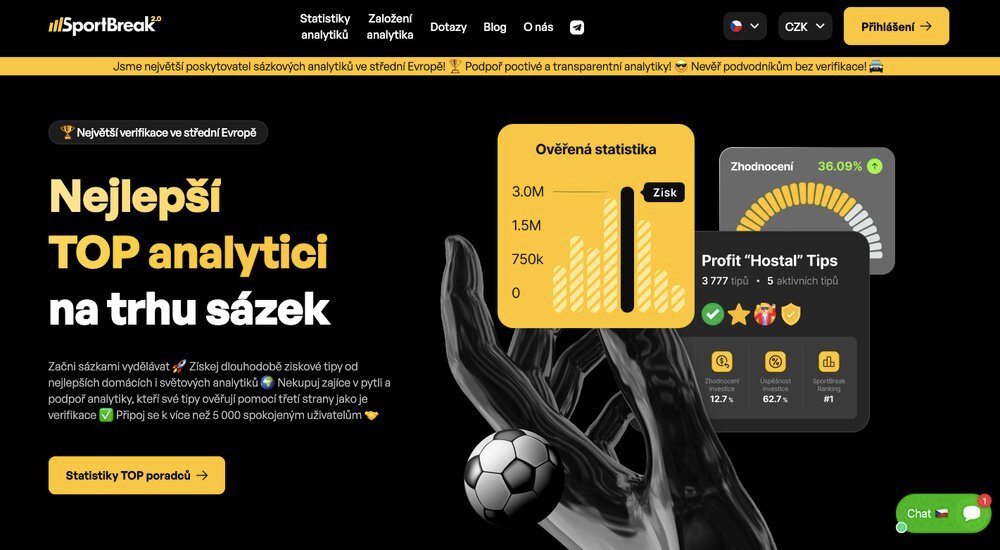 Sportbreak náhled webu