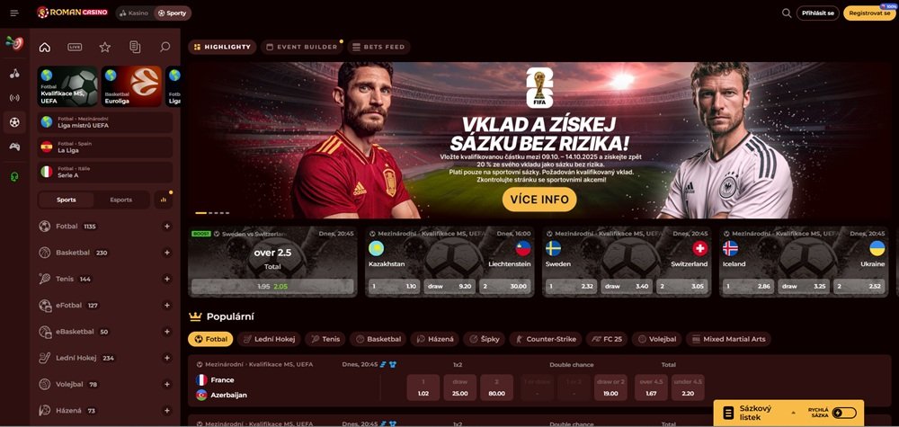 Roman Casino sázková kancelář recenze