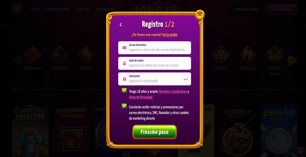 Joker8 registro