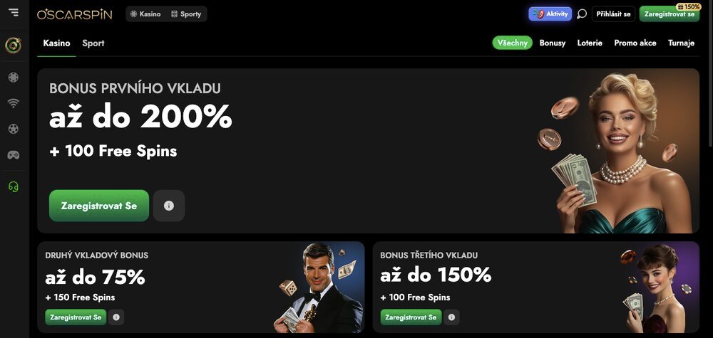 Oscarspin uvítací bonus