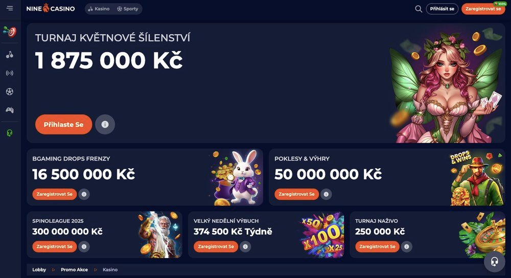NineCasino turnaje