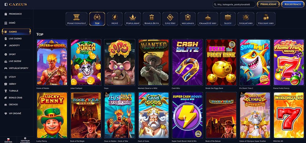 TOP 5 nejoblíbenějších automatů v casinu Cazeus [na jaře 2025]
