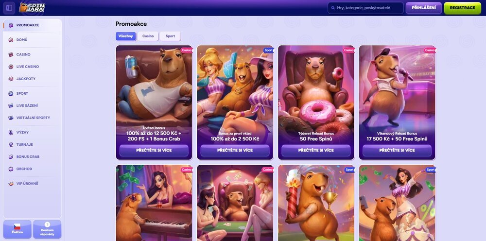 spinbara casino bonusy