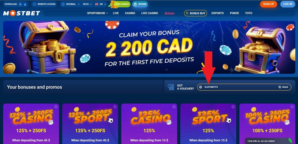 mostbet no deposit