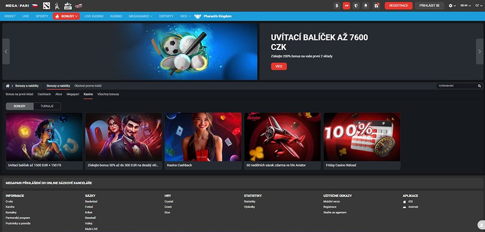Megapari free spins červen 2025