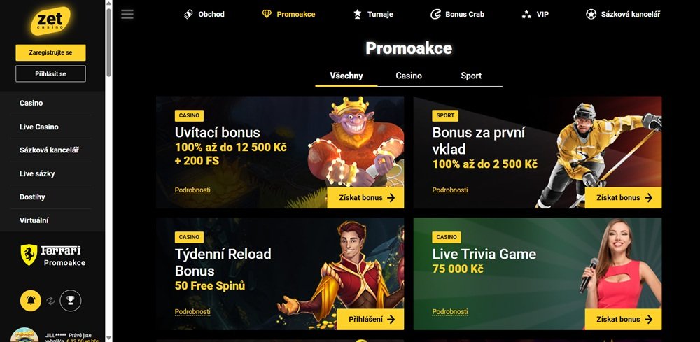 ZetCasino bonusy červen 2025