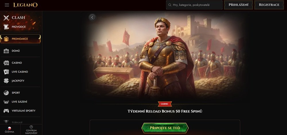 Legiano free spins červen 2025