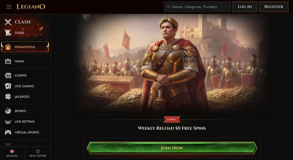 Legiano reload bonus