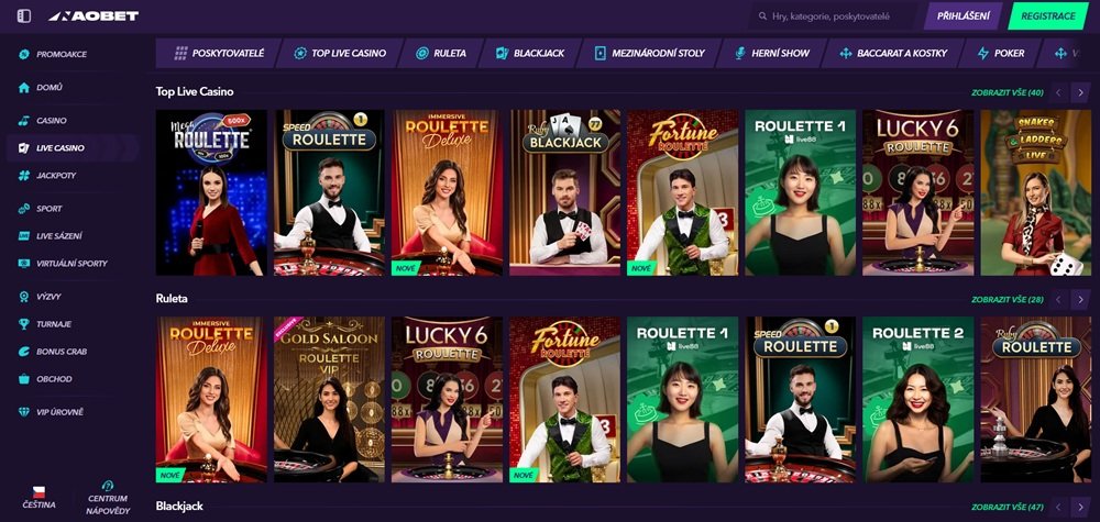 TOP 5 her s krupiéry v live casinu NaoBet léto 2025