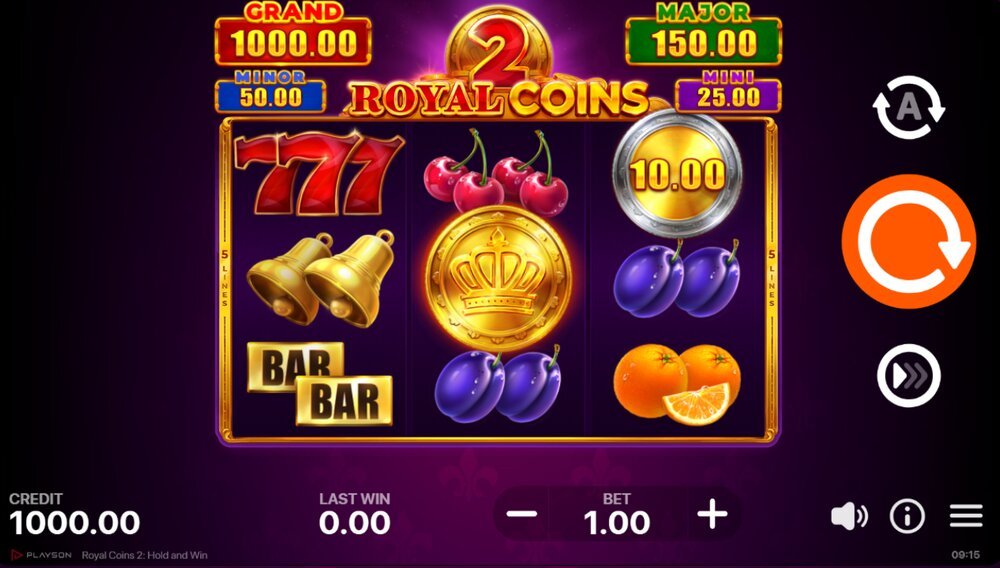 royal coins 2 hold & win