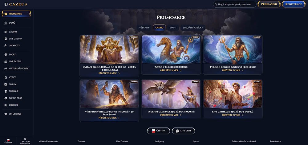Cazeus free spins [červen 2025]