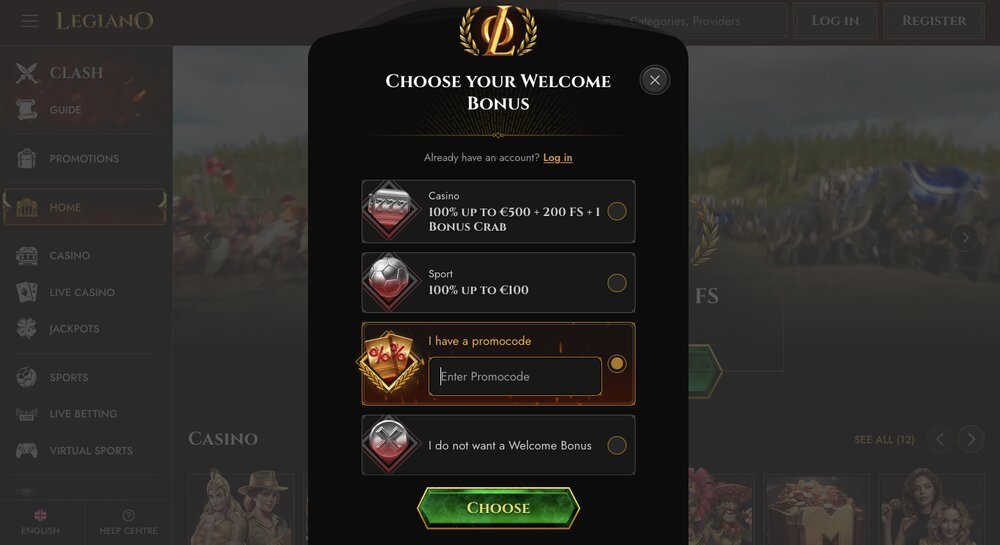 Legiano promo code