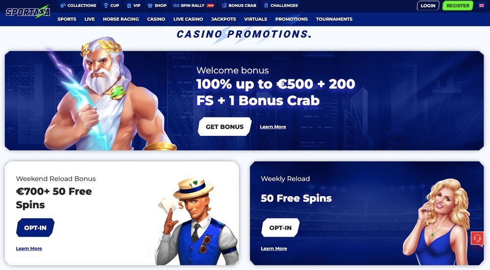 Sportaza casino bonuses