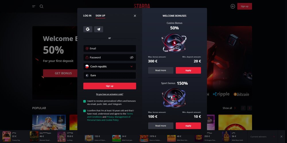 starda casino registrace 