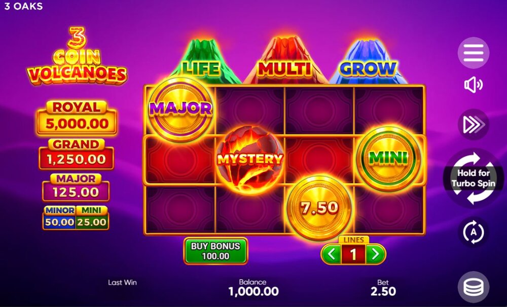 3 coin volcanoes náhled