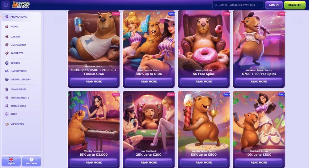 Spinbara bonuses