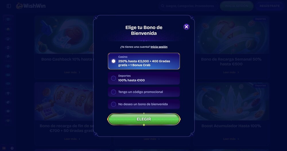 WishWin registro