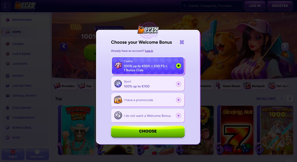 Spinbara registration