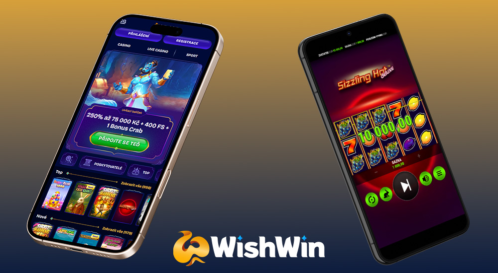Náhled responzivního rozhraní online casina WishWin