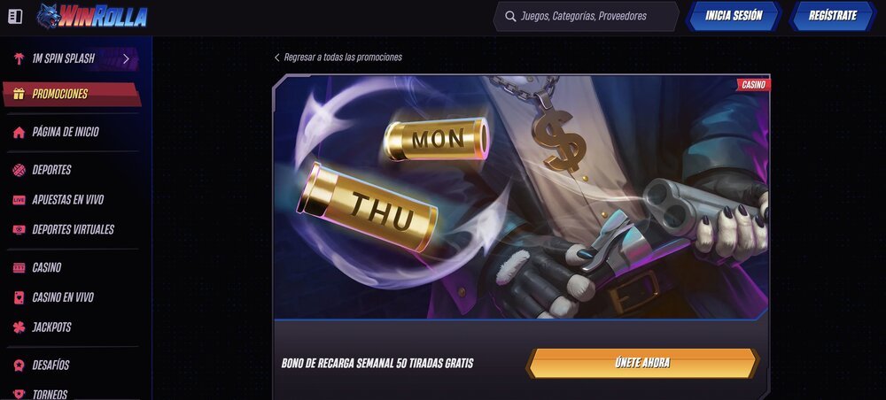Win Rolla giros gratis