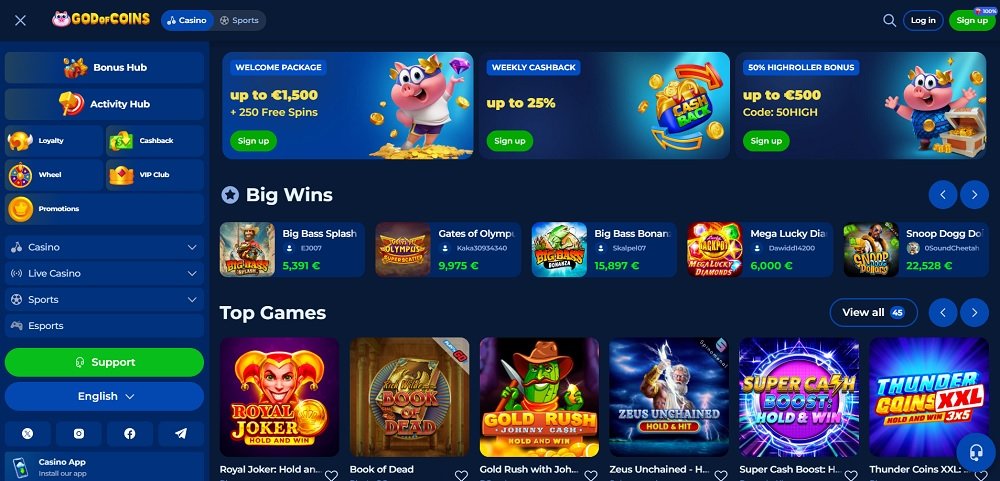 God of Coins casino