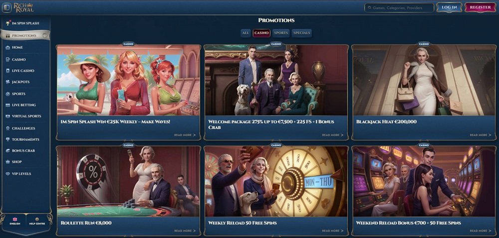 RichRoyal bonuses