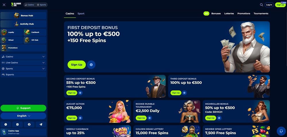 Billionairespin bonuses