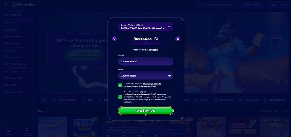 WishWin registrace [Kompletní návod na založení nového účtu]