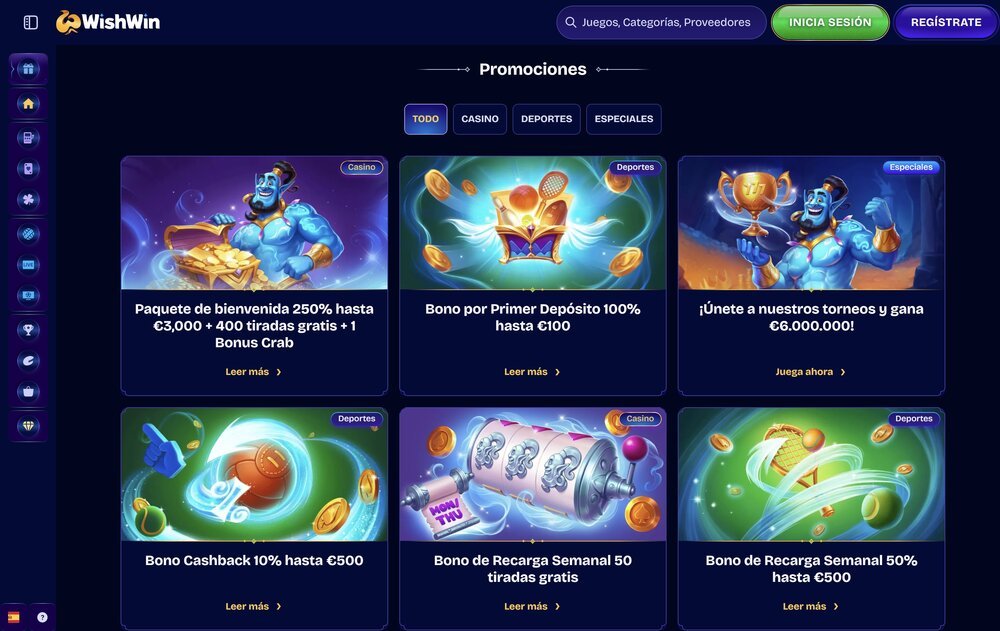 WishWin bonos