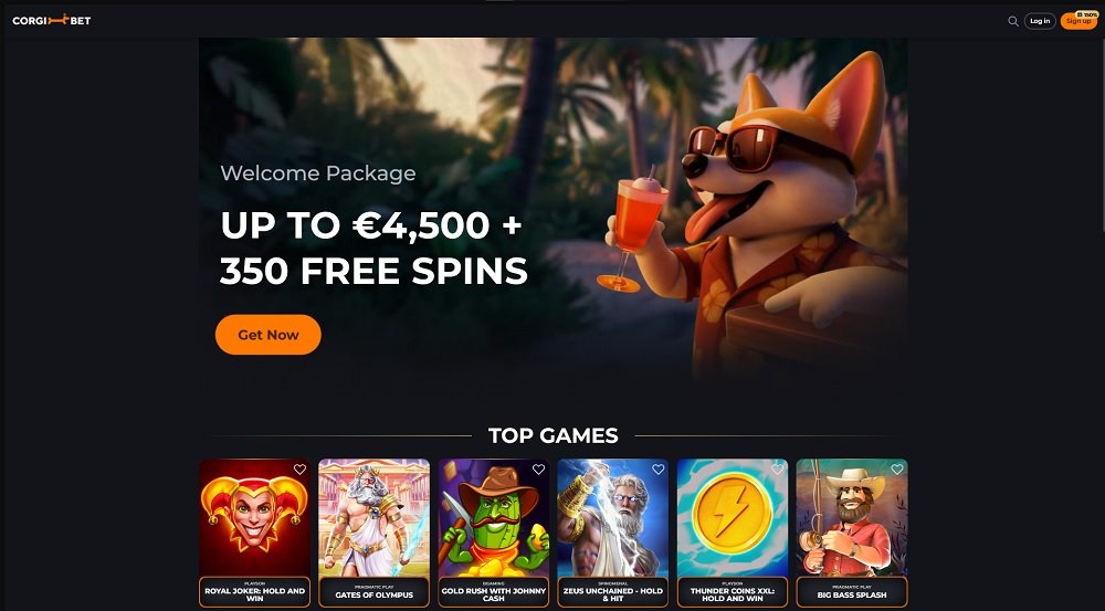 Preview of the generous welcome package at Corgibet casino