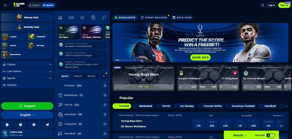 Billionairespin sportsbook