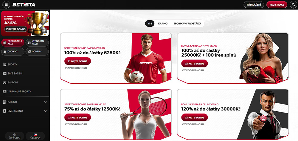 Betista bonusy [Přehled TOP bonusů]