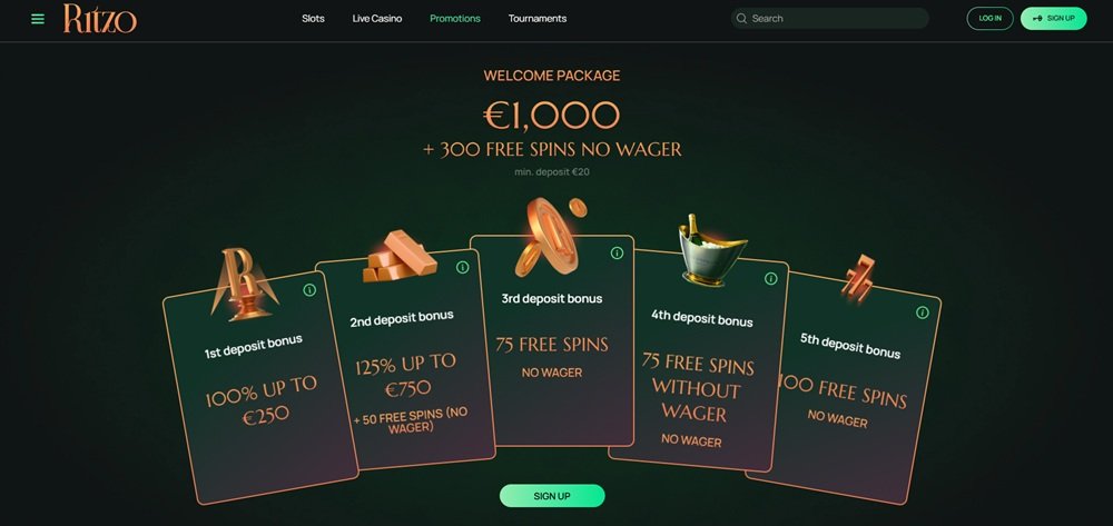 Ritzo no deposit bonus