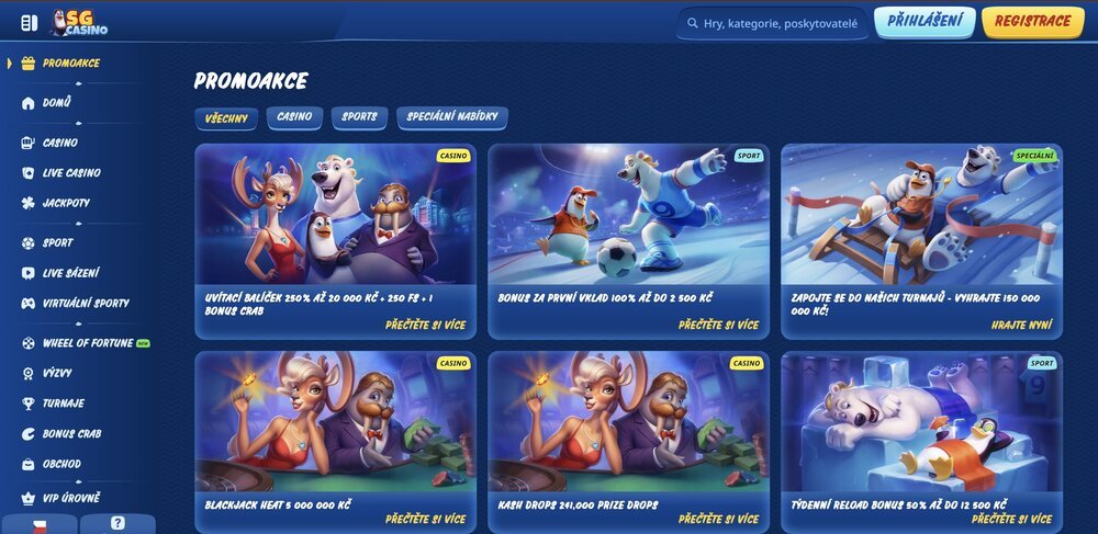 SGcasino bonusy červenec 2025