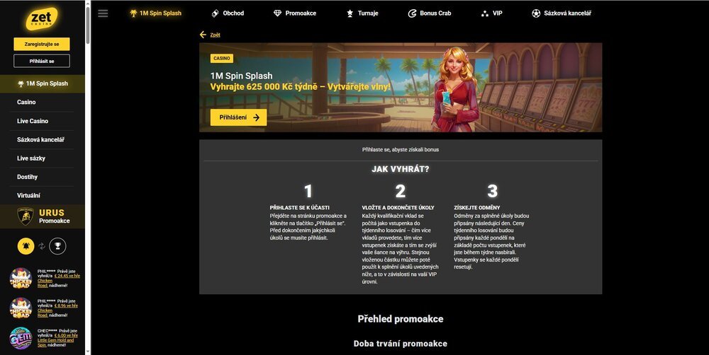 zetcasino 1m spin splash