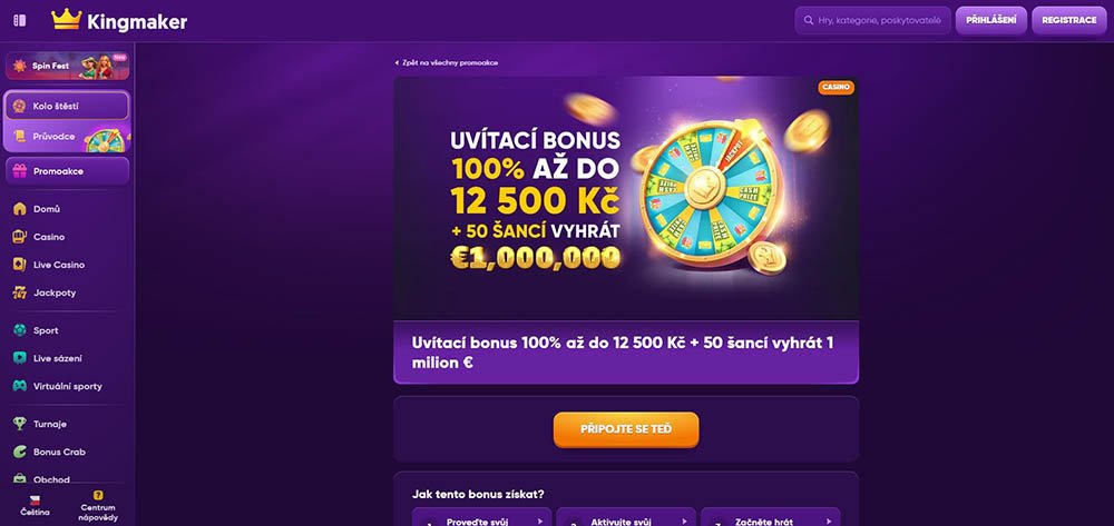 Kingmaker bonusy [Přehled TOP bonusů]