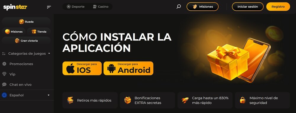 Spinstar.bet aplicación